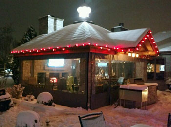 Porch at Christmas