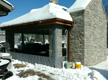 Porch in winter